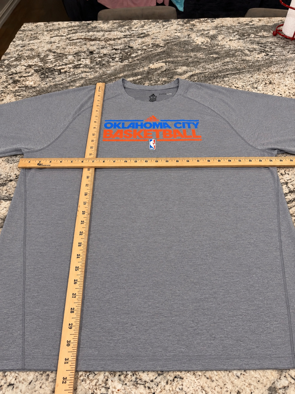 Adidas Oklahoma City Thunder Shirt Men’s XXL Gray Climalite NBA OKC NWOT
